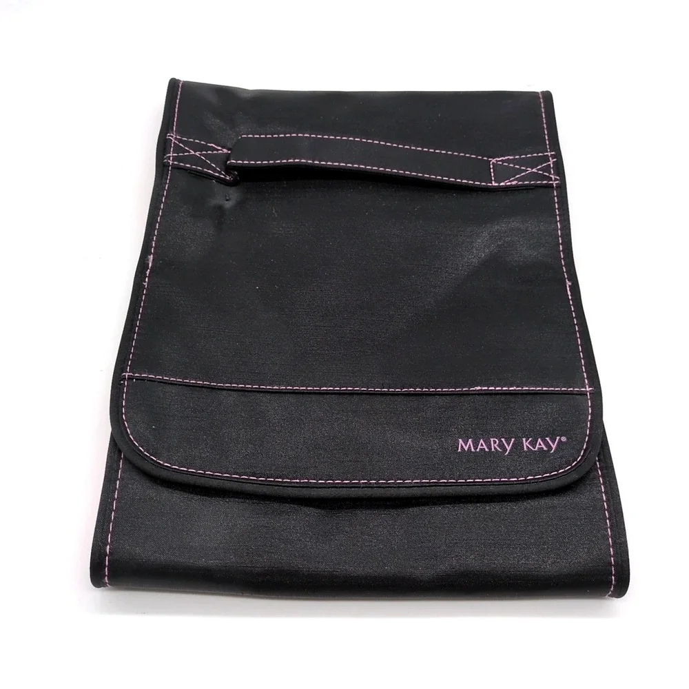Mary Kay Travel Cosmetic Bag Black Pink Hanging‎ Make Up Organizer Folding NEW